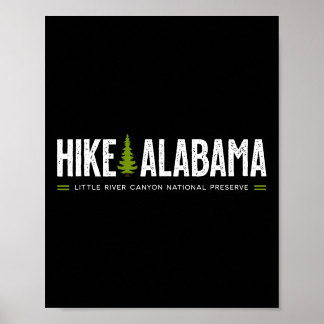 Alabama Hike Little River Canyon Tree Retro Graphi Poster (Front)