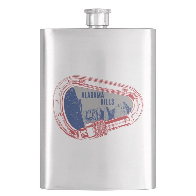 Alabama Hills Climbing Carabiner Flask (Front)
