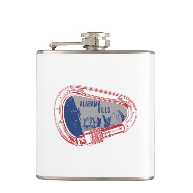 Alabama Hills Climbing Carabiner Flask (Front)