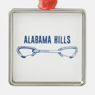 Alabama Hills Climbing Quickdraw Metal Ornament