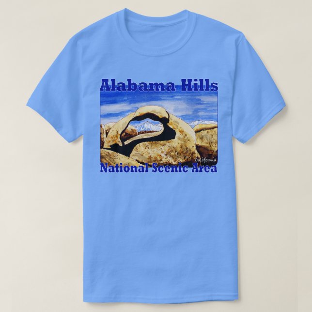 Alabama Hills National Scenic Area California T-Shirt (Design Front)