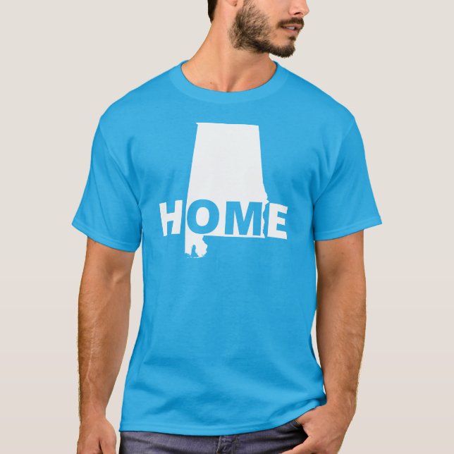 Alabama Home Away From State T-Shirt Tees (Front)