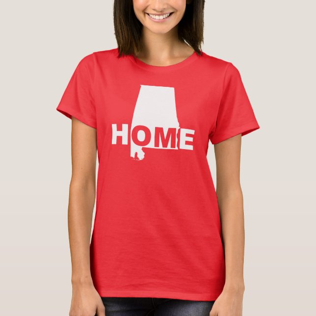 Alabama Home Away From State T-Shirt Tees (Front)