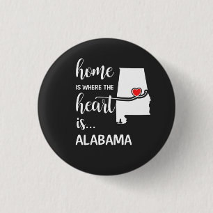 Alabama home is where the heart is button