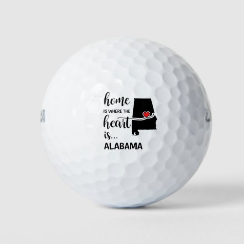 Alabama home is where the heart is golf balls