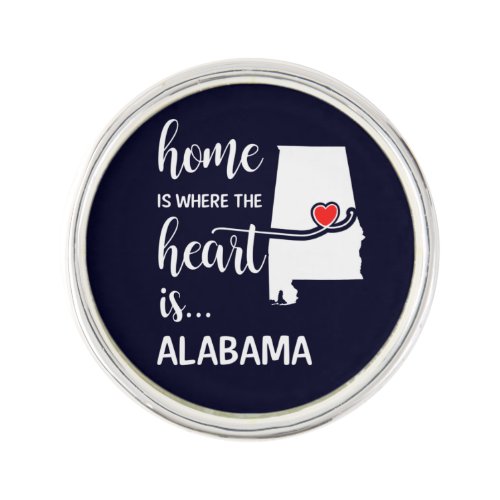Alabama home is where the heart is lapel pin