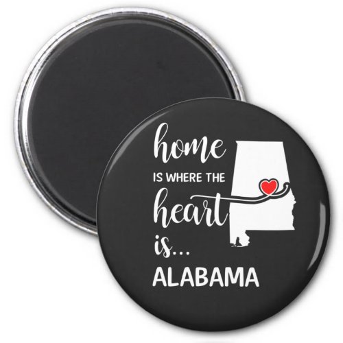 Alabama home is where the heart is magnet