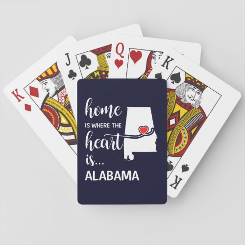 Alabama home is where the heart is playing cards