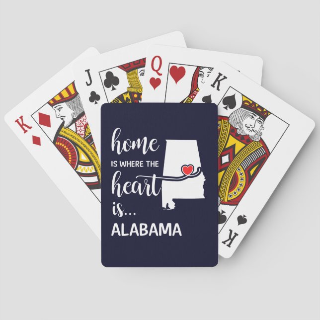 Alabama home is where the heart is poker cards (Back)