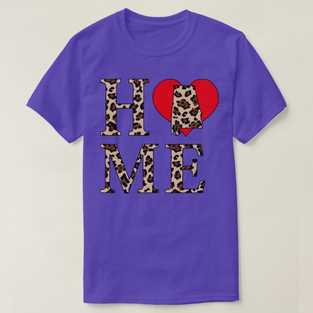 Alabama Home Leopard Print TShirt (Design Front)