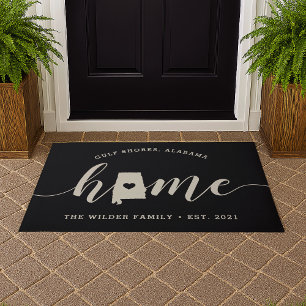 Alabama Home State Personalized Doormat