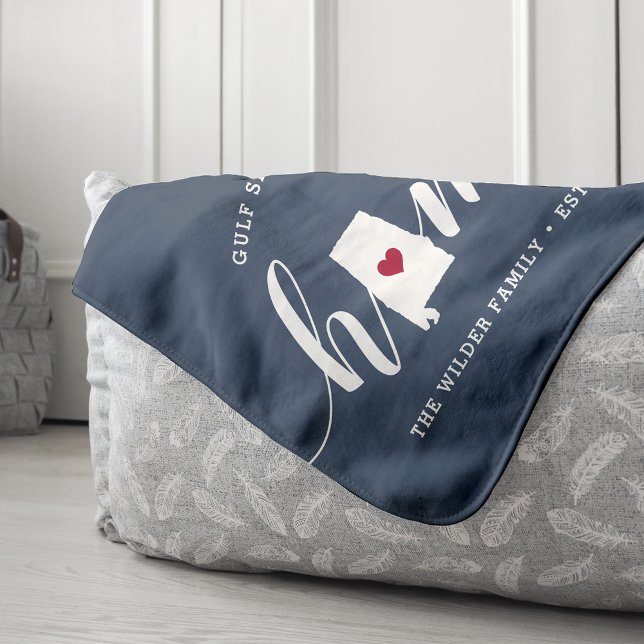 Alabama Home State Personalized Sherpa Blanket (Creator Uploaded)