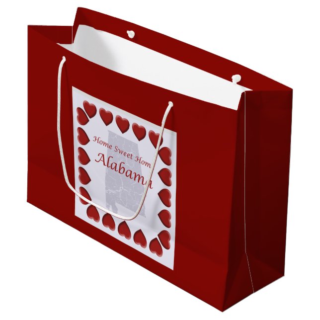 Alabama Home Sweet Home Large Gift Bag (Front Angled)