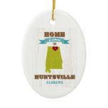 Alabama, Huntsville Map – Home Is Where Ceramic Ornament Alabama, Huntsville Map – Home Is Where Ceramic Ornament