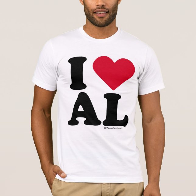 ALABAMA - I LOVE AL - I LOVE ALABAMA T-Shirt (Front)