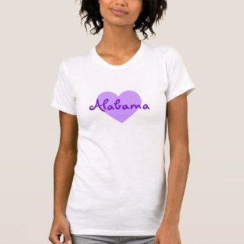 Alabama In Purple T-shirt by purplestuff at Zazzle