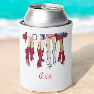 Alabama Ladies Fashion Cowboy Boots Hats Custom Can Cooler