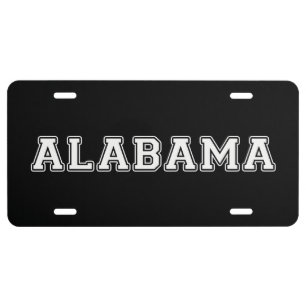 Alabama License Plate