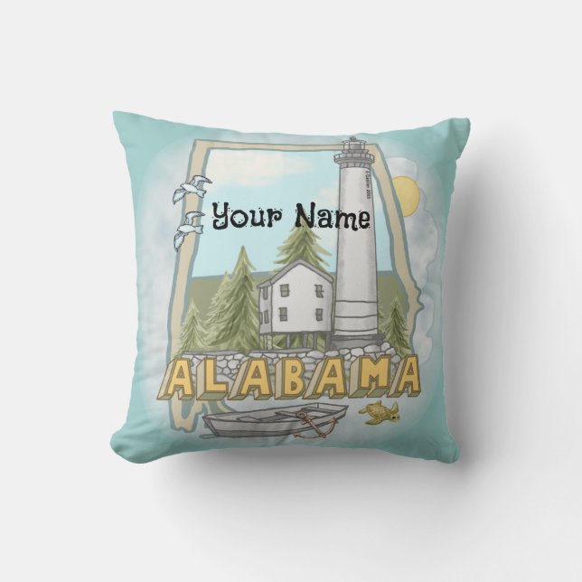 Alabama Lighthouse  pillow (Front)