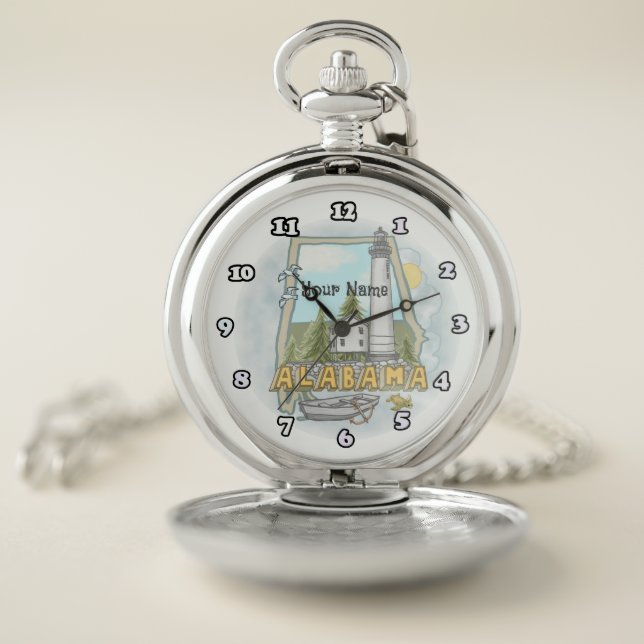 Alabama Lighthouse Pocket Watch (Inside)
