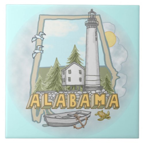 Alabama Lighthouse  tile