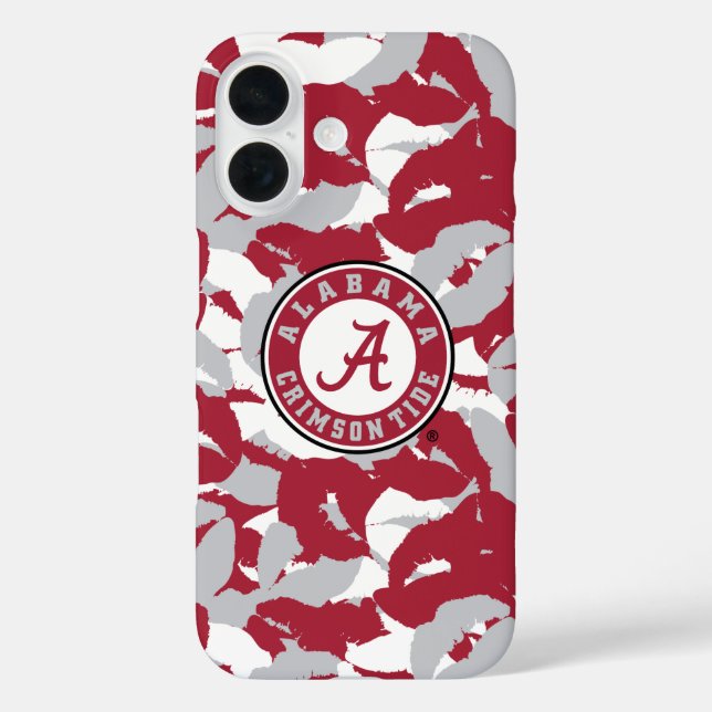 Alabama | Lipstick Camo Kisses Graffiti Pattern Case-Mate iPhone Case (Back)