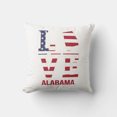 Alabama Love Throw Pillow