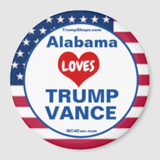 Alabama LOVES TRUMP VANCE patriotic Magnet