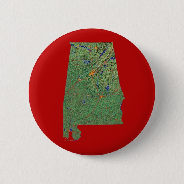 Alabama Map Button (Front)