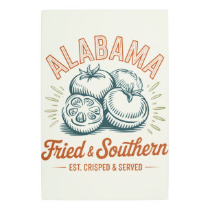 Alabama Metal Art Print – Fried & Southern Sign