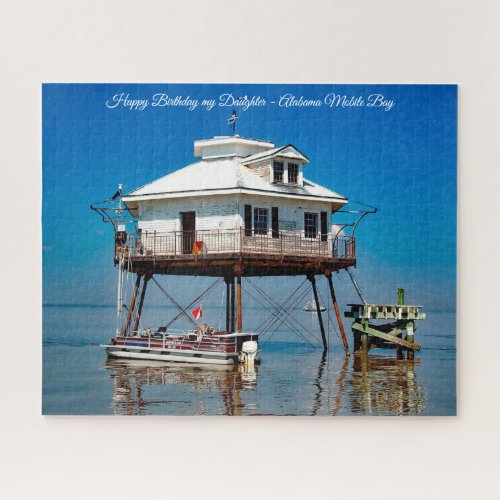 Alabama Mobile Bay Happy Birthday Daughter Jigsaw Puzzle