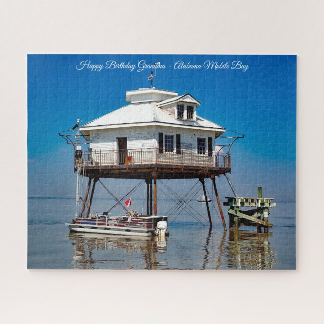 Alabama Mobile Bay Happy Birthday Grandma Jigsaw Puzzle (Horizontal)