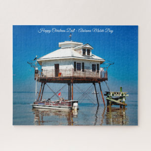 Alabama Mobile Bay Happy Christmas Dad Jigsaw Puzzle
