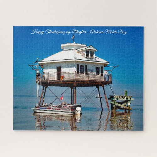 Alabama Mobile Bay Happy Thanksgiving Daughter Jigsaw Puzzle