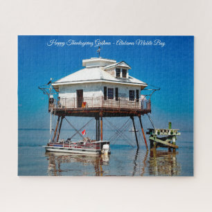 Alabama Mobile Bay Happy Thanksgiving Grandma Jigsaw Puzzle