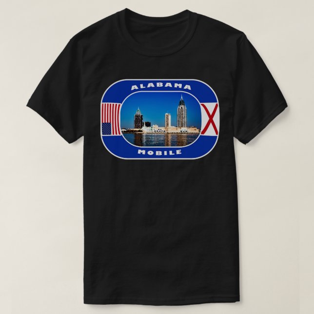 Alabama Mobile City USA TShirt (Design Front)