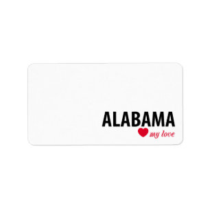 Alabama my love label