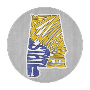 Alabama Nickname Word Art Cutting Board