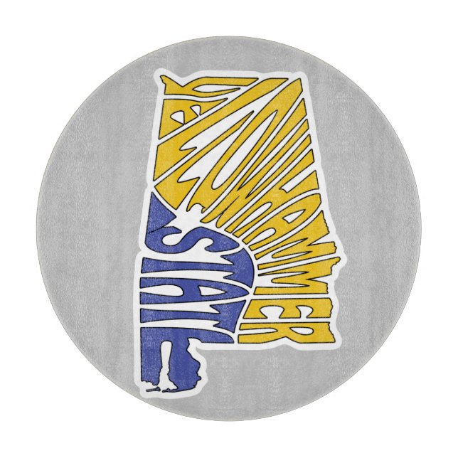 Alabama Nickname Word Art Cutting Board (Front)