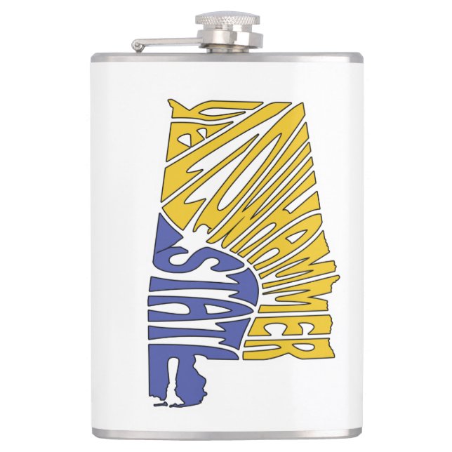 Alabama Nickname Word Art Flask (Front)