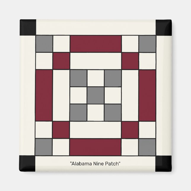 Alabama Nine Patch Magnet (Front)