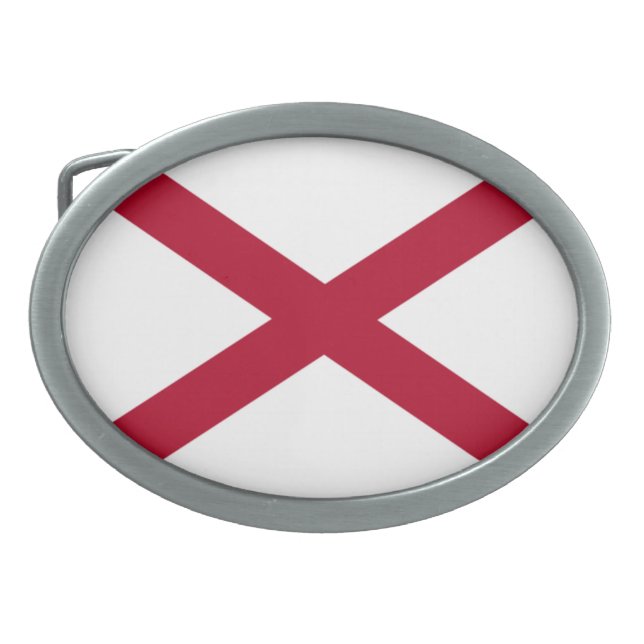 Alabama Oval Belt Buckle (Front)