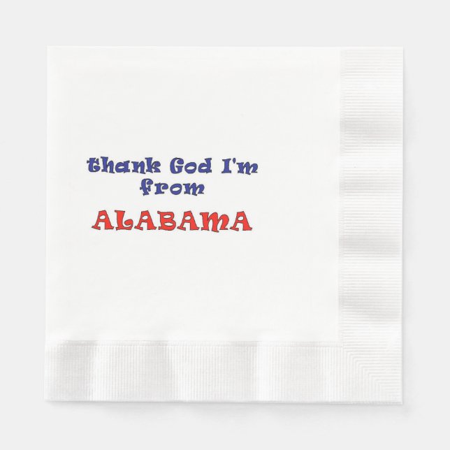 Alabama Paper Napkins (Front)