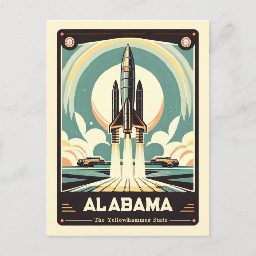 Alabama  Patriotic Spirit Vintage Postcard
