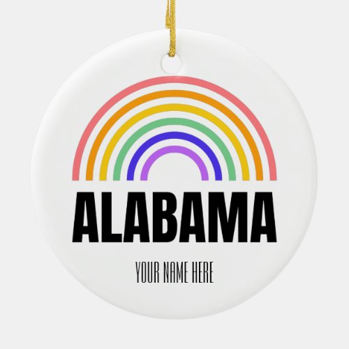 Alabama _ Personalized _ Christmas Ceramic Ornament