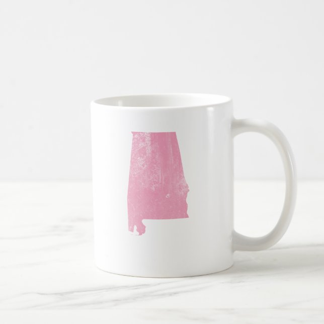 Alabama - Pink Vintage Grunge Coffee Mug (Right)