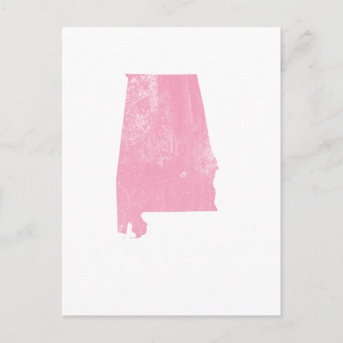 Alabama _ Pink Vintage Grunge Postcard
