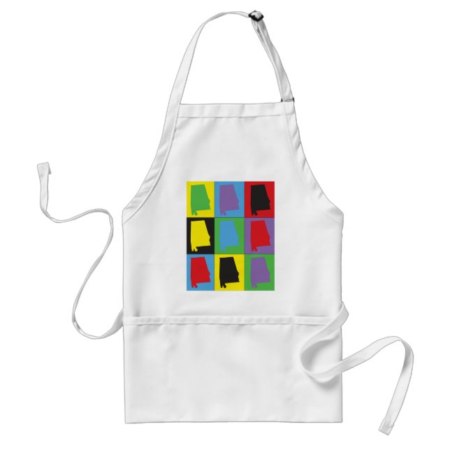Alabama Pop Art Adult Apron (Front)