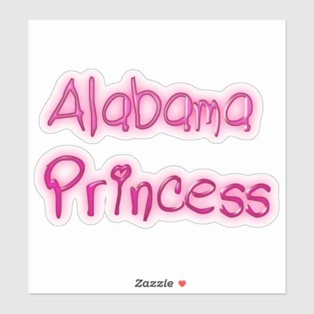 Alabama Princess Sticker (Sheet)