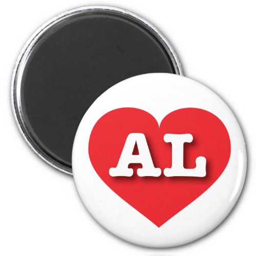 Alabama Red Heart _ I love AL Magnet